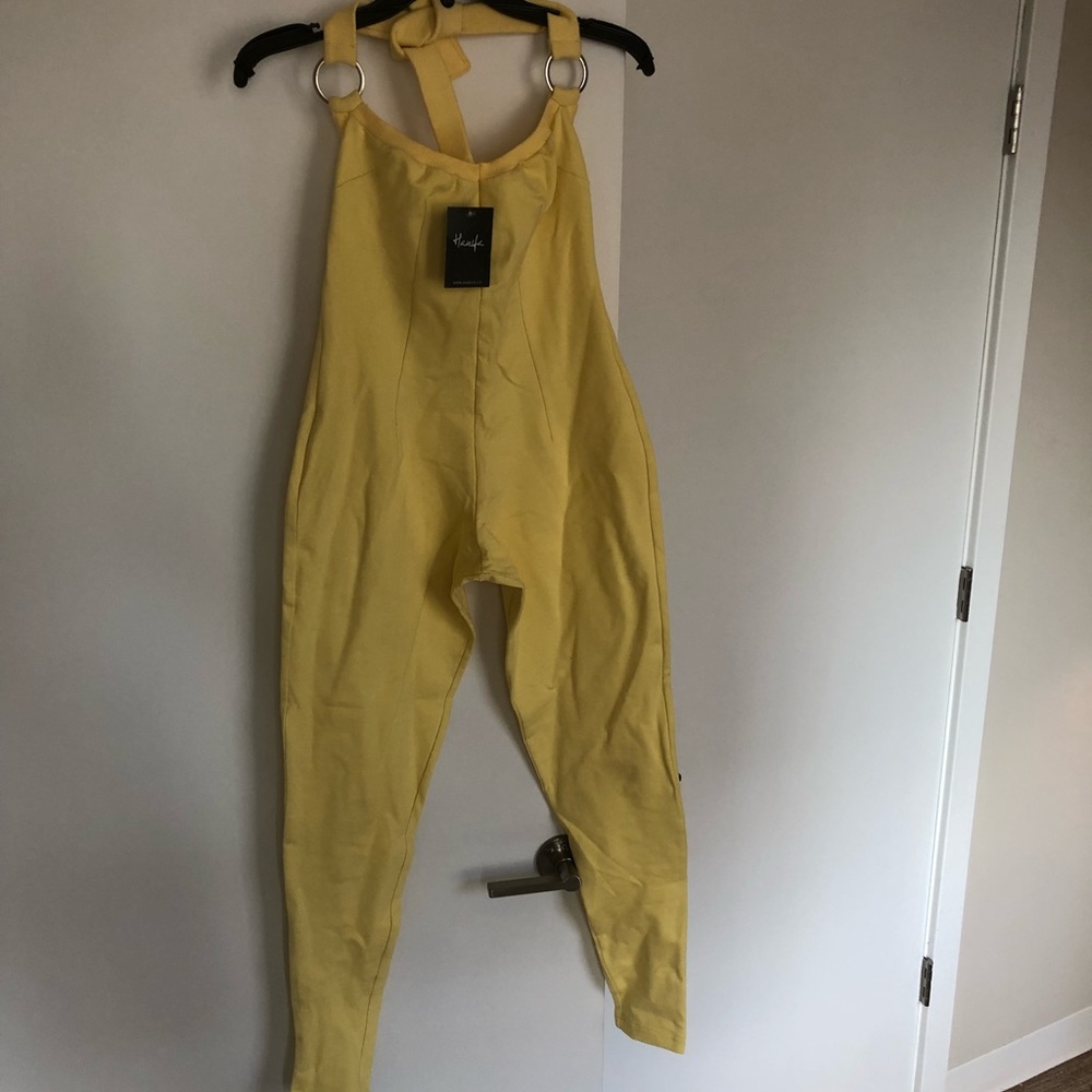 Yellow Halter Jumpsuit - Picture 4 of 6